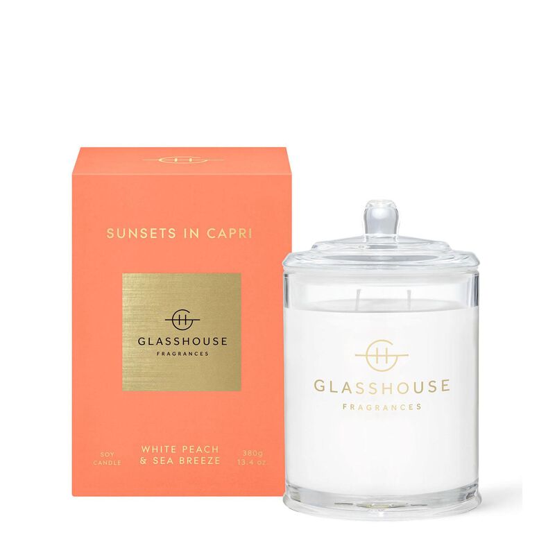 Glasshouse Fragrances Sunsets In Capri Soy Candle 380g image number 0